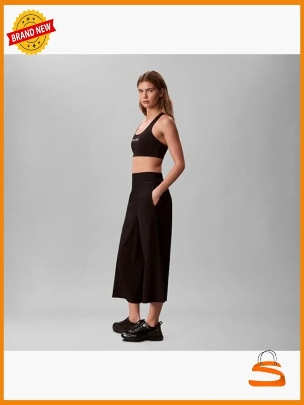 Wide Leg Capri Pants, Moisture Wicking, Quick Dry, Pull On Waist - Picture 3 of 4